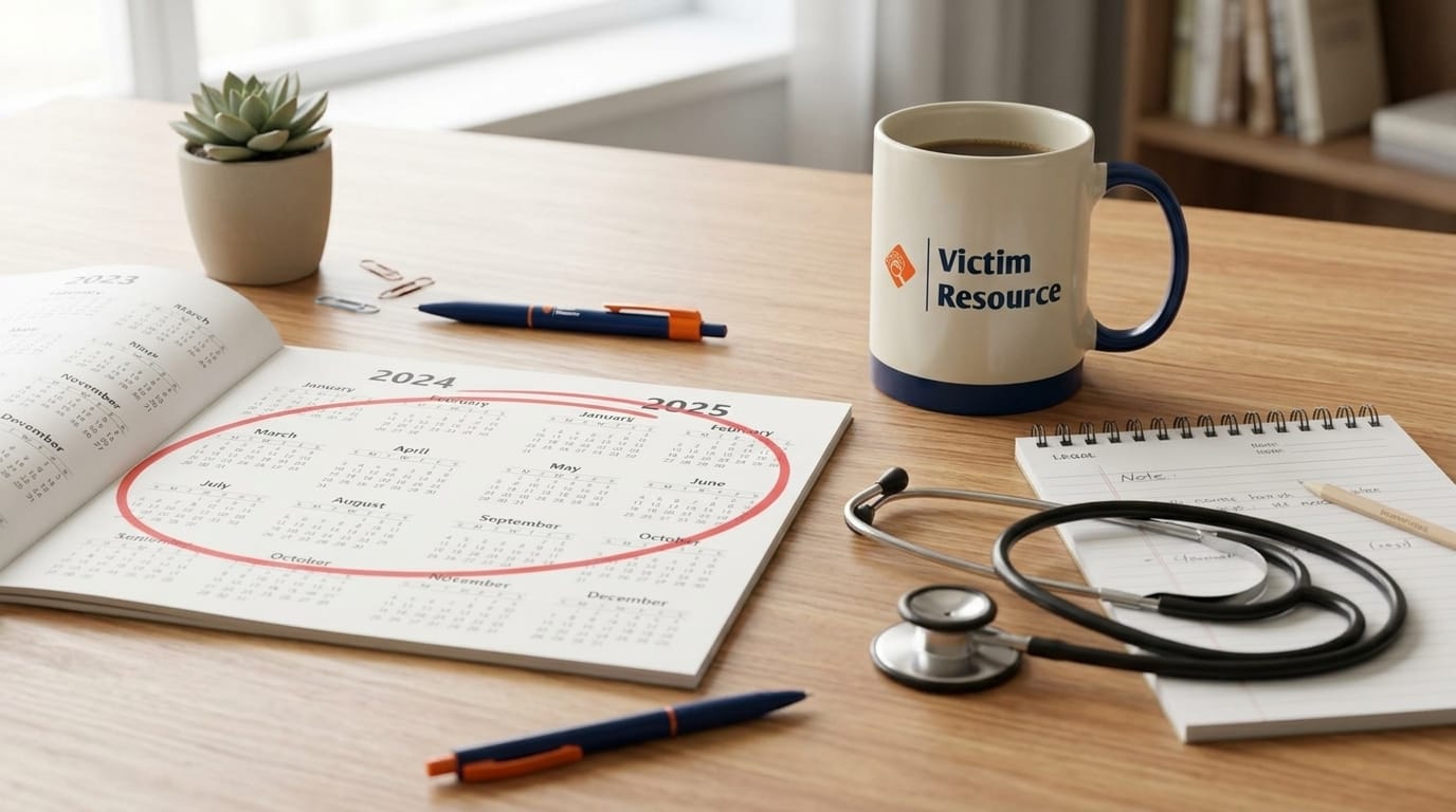 Calendar with a two-year deadline marked beside a stethoscope, representing the Missouri medical malpractice statute of limitations